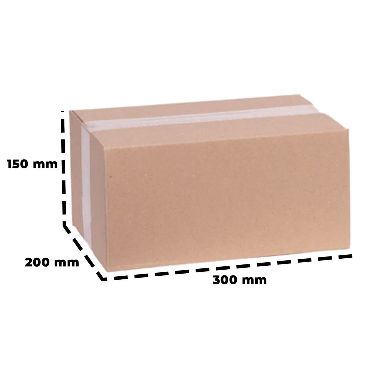 smiley pack 25x Faltkartons 300 x 200 x 150 mm – braune Versandkartons– stabile Verpackungskartons, Pappkartons, Versandboxen, Versandschachtel, Kartons für Paket & Päckchen (25 Stück)
