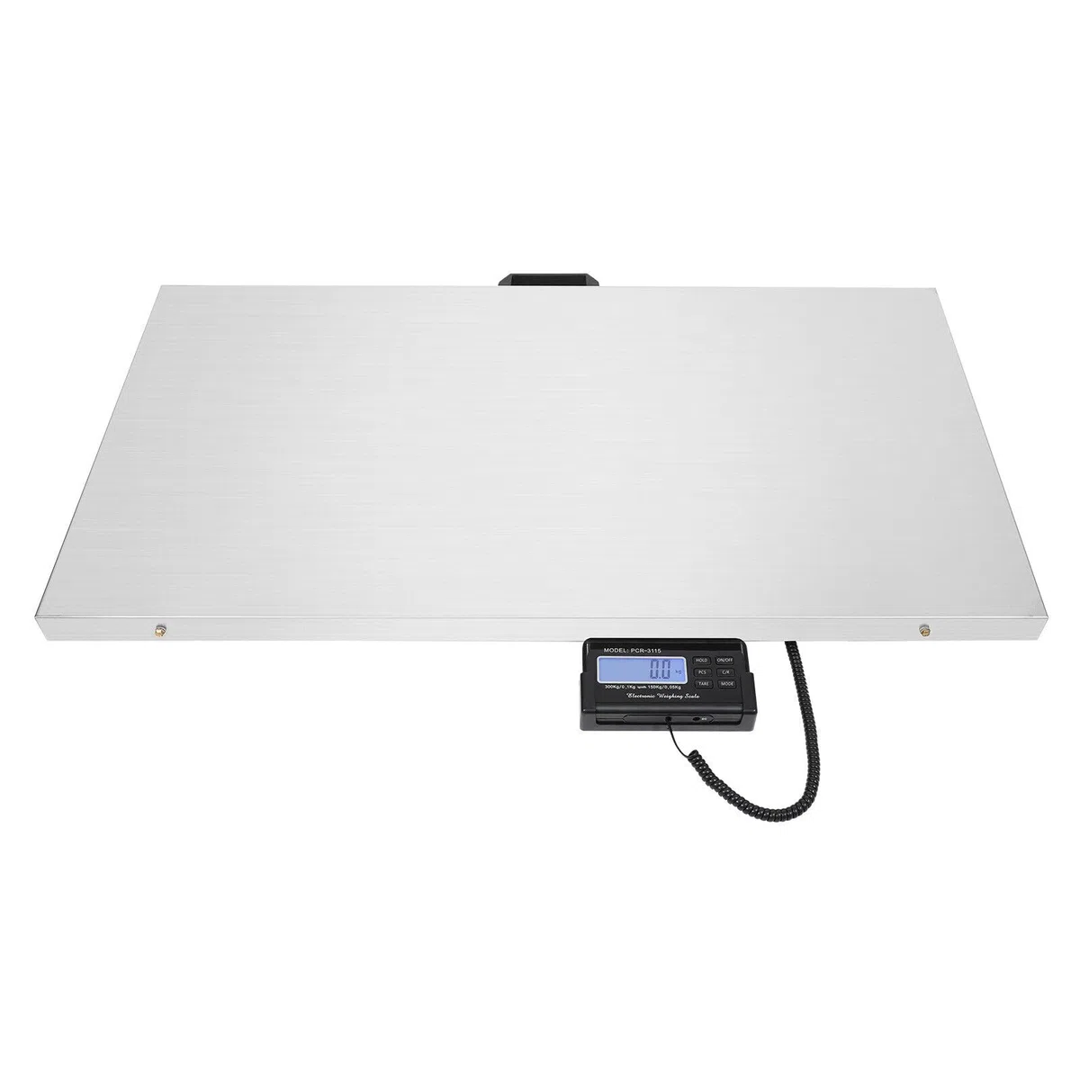 Veterinärwaage, Tierwaage, Bodenwaage, Paketwaage, Hundewaage Katzenwaage, Plattformwaage mit LCD, große Edelstahlplattform 103 x 53cm, 300KG.