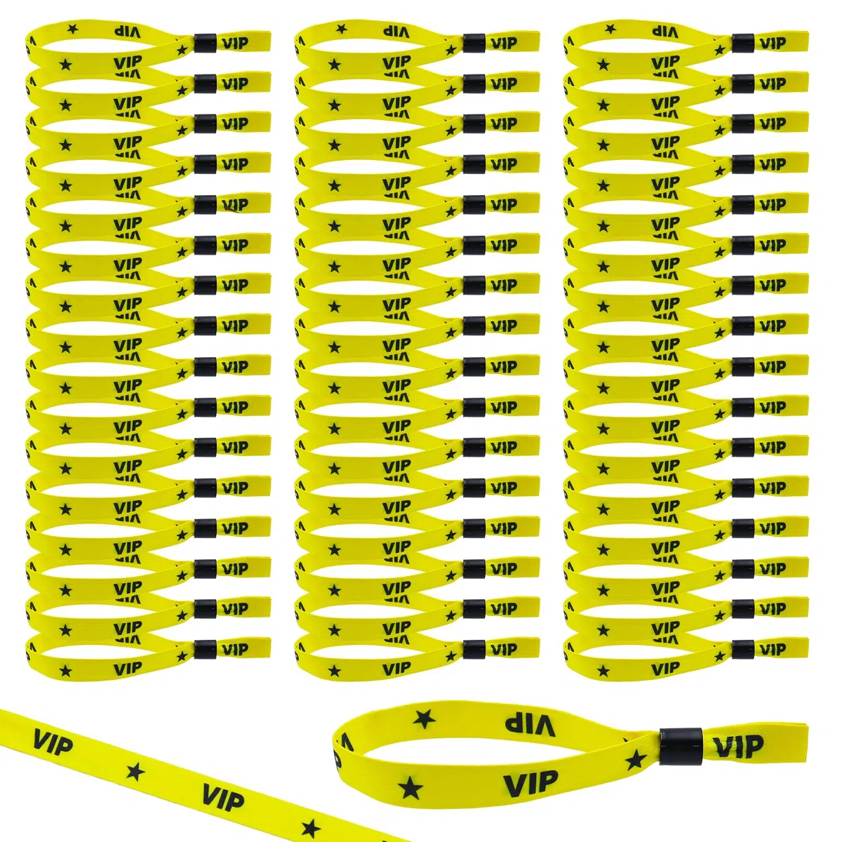 50 Stück VIP Einlassbänder Goldene Eintrittsbänder Festival Party Bändchen Vip Wasserdichte Eintrittsarmbänder mit Verschluss für Events Geburtstag Konzerte Partys Hochzeit