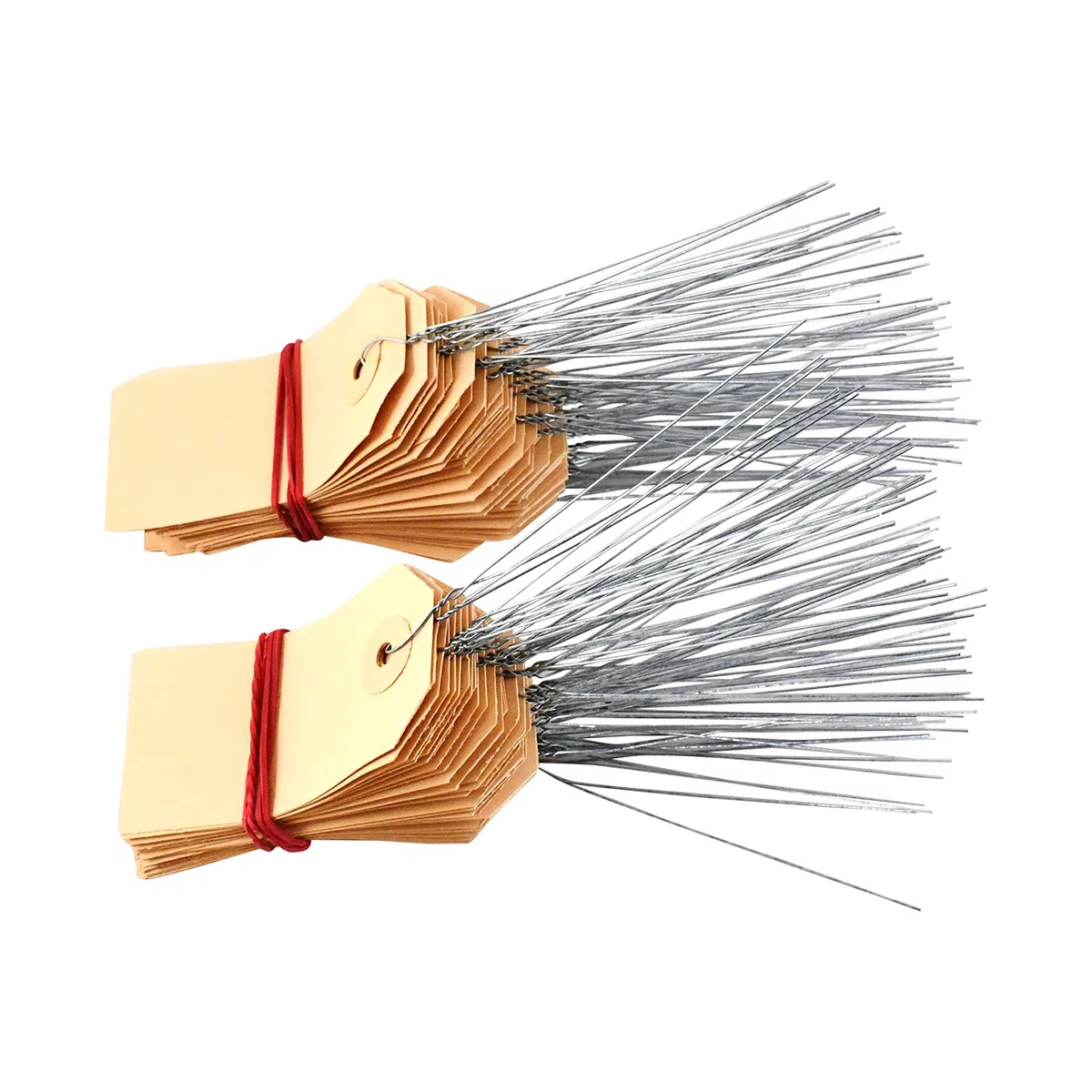 500 Warenanhänger aus Karton 40x80 mm mit Draht konfektioniert 5203010 + 690001 Stückwarenanhänger Hängeetiketten Anhängeetiketten Kartonetiketten