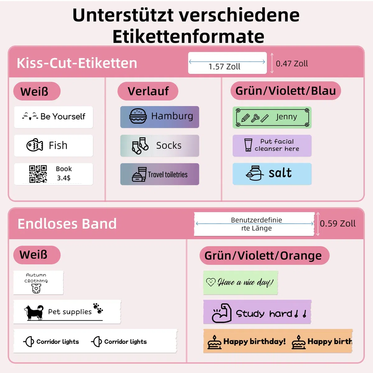 ORGSTA S001 Etikettendrucker Selbstklebend Etikettiergerät Bluetooth 2000 mAh Etikettiermaschinen Beschriftungsgerät Ettikettiergeraet Label Printer Sticker Maker Weihnachten