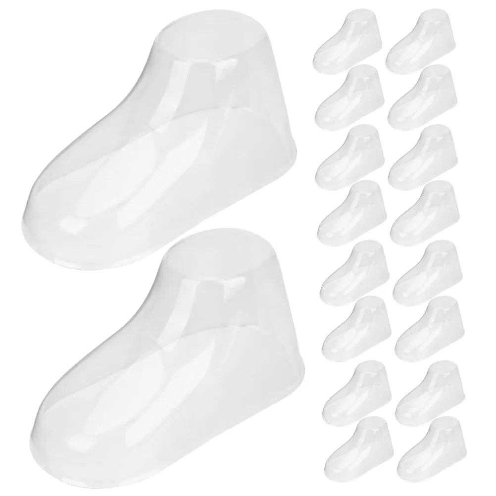 Amosfun Transparentes Baby Fußmodell 8Cm Für Babyschuh Präsentation Und Lauflernsocken Anzeige Im Geschäft Und Zuhause