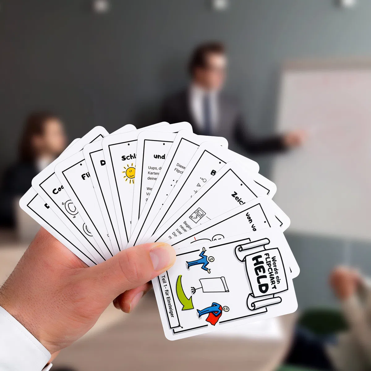 Flipchart Karten Set | Werde ein Flipchart Held | 32 Karten | Schritt-für-Schritt Anleitungen | Zeichnen lernen für Erwachsene auf Flipchart Papier