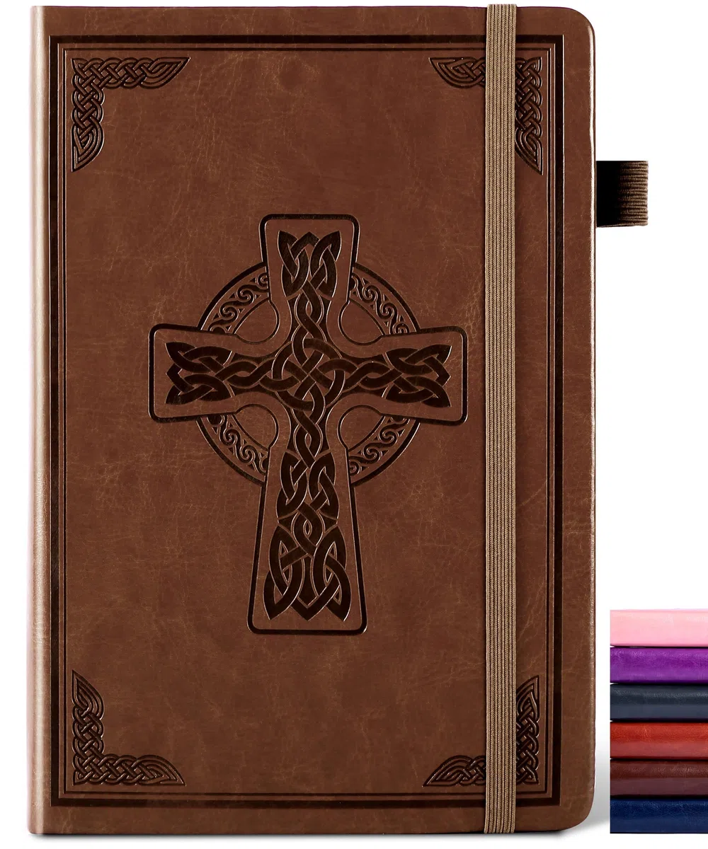 CAGIE Notizbuch A5 Leder Tagebuch für Erwachsene Vintage Lederheft Notizbuch Liniert mit Kreuz, Hardcover 320 Seiten Dickes Notizblock Tagebuch für Jungs, Dunkelbraun