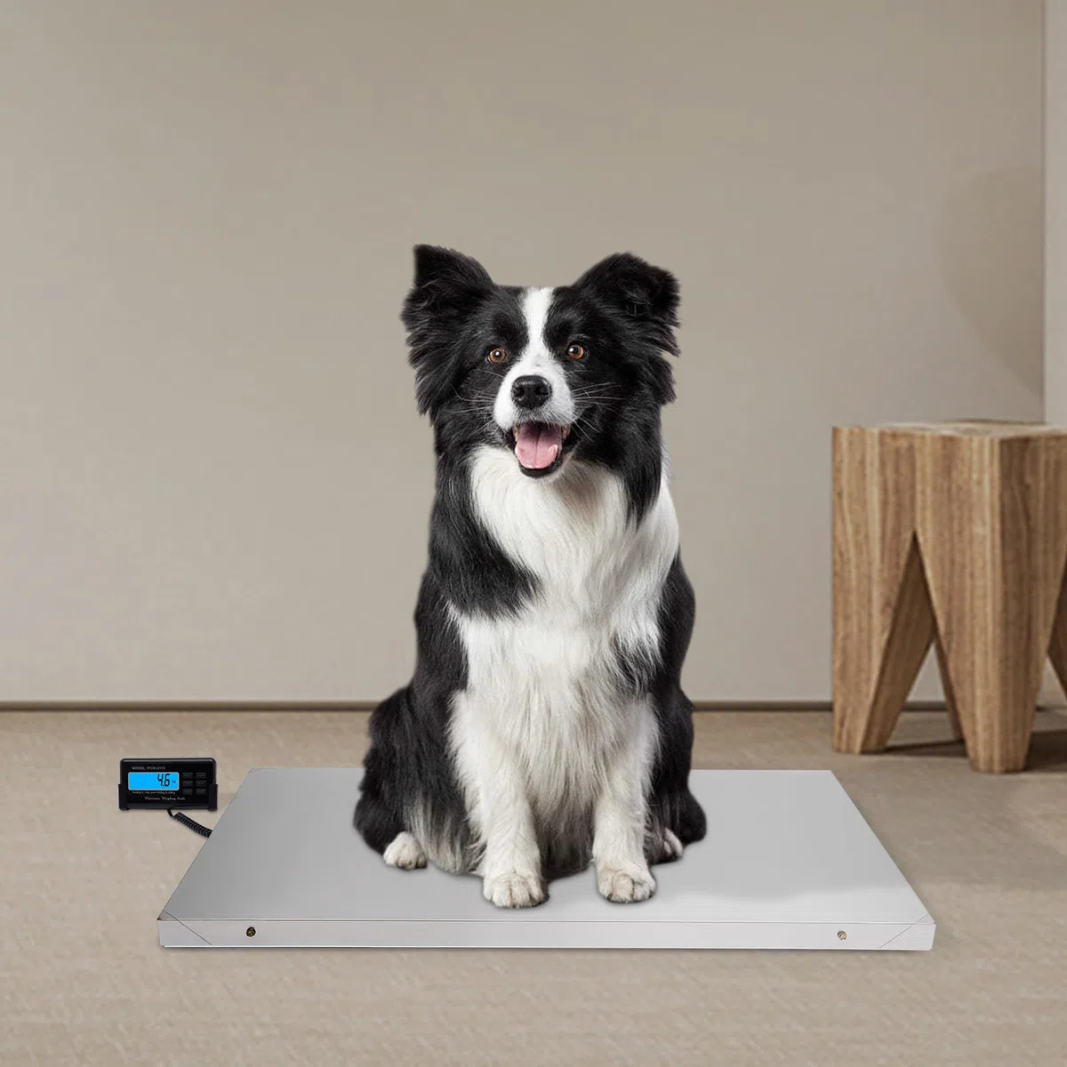 Digitalwaage Plattformwaage Veterinärwaage Bodenwaage Tierwaage Hundewaage Paketwaage Katzenwaage Veterinärwaage Plattformwaage 300KG 103cmx 53cm Industriewaage