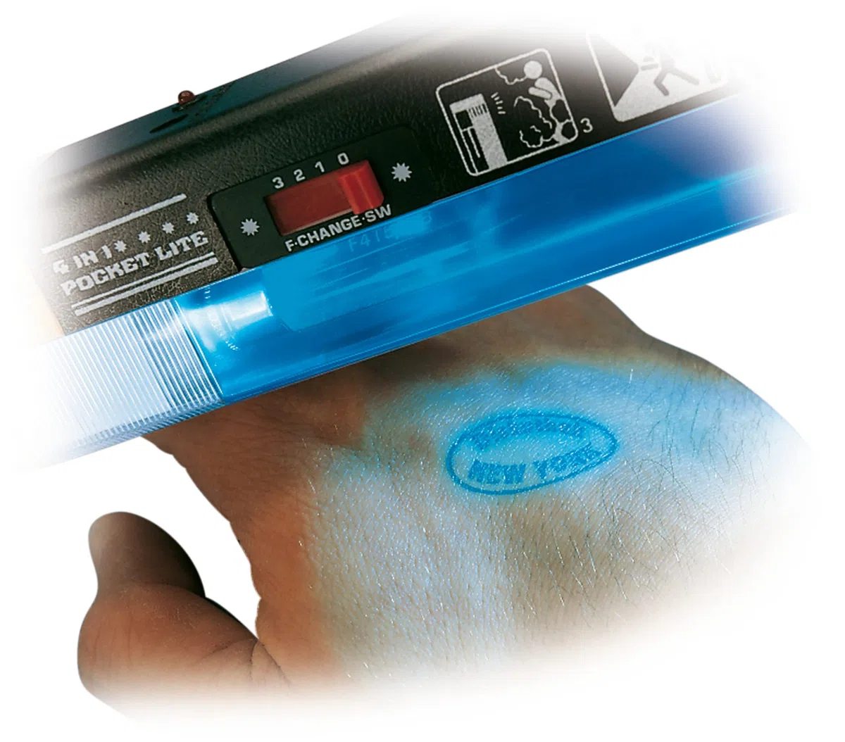 UV-Farben Set (Kissen und Coloris UV Stempelfarbe) - Alterskontrolle - Handstempel- Schwarzlichtfarbe für Clubs - Disko - Veranstaltungen/geeignet für jeden Motivstempel