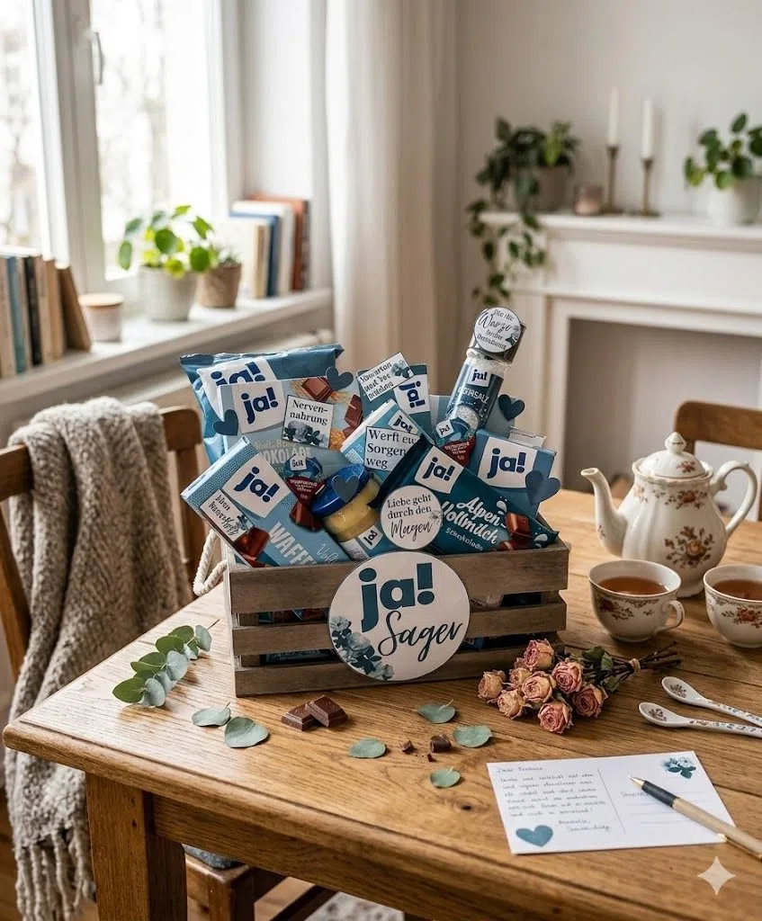 57er Set Ja Sager Korb Etiketten Aufkleber – Lustiges Hochzeitsgeschenk für Brautpaar DIY – Kreatives Verlobungsgeschenk,DIY Hochzeitsgeschenk,Geschenkkorb "Ja" Hochzeitskorb,Hochzeitsdeko Sticker mit