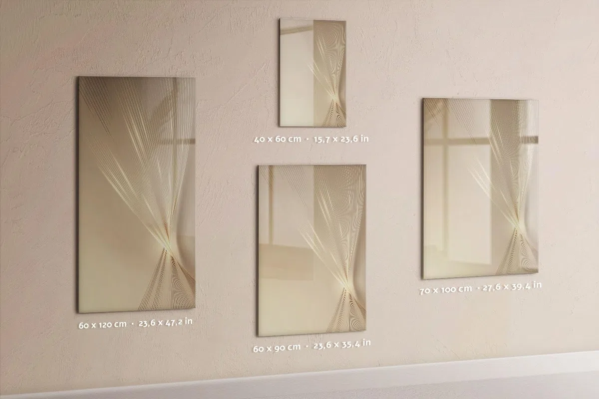 Großes Glas-Magnetboard inkl. Neodym-Magnete, Marker & Schwamm | Robuste Glasfläche | Perfekt für Wandmontage in Büro, Schule & Küche- 60x120cm - Abstraktes Licht