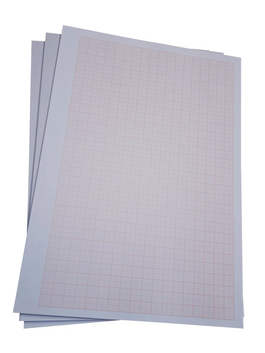 Millimeterpapier, Millimeterpapierblock, Aufmassblock, DIN A4, 80 g/m2, 50 Blatt, 1 mm Raster, orange (22747_5)