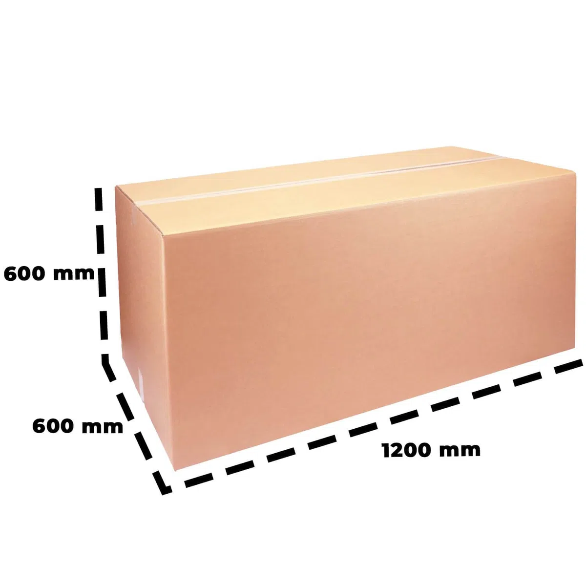 smiley pack 1x Versandkarton 120x60x60cm, für Maximalmaß, extra stabil und robust (zweiwellig), belastbar bis 31,5 kg, Karton, Faltkarton 1200x600x600mm, Kartonage, Versand-Box