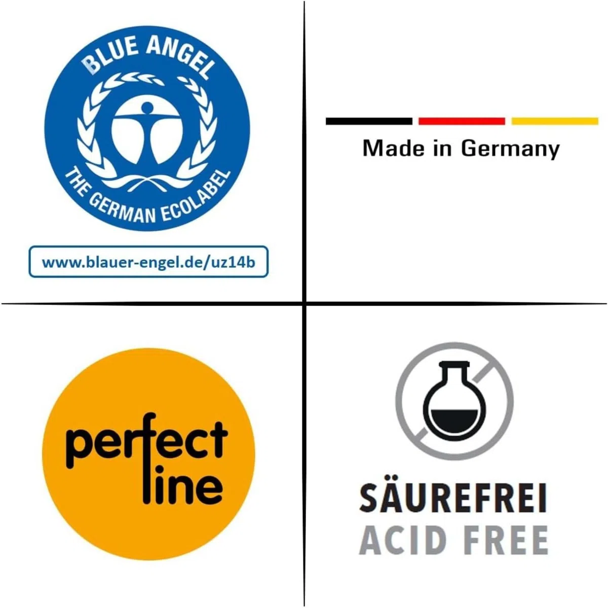 perfect line - 48 Aktendeckel DIN A4 - stabile Papp-Hefter aus Recyclingkarton, 250g/m², diverse Farben - umweltfreundlich, Blauer Engel zertifiziert