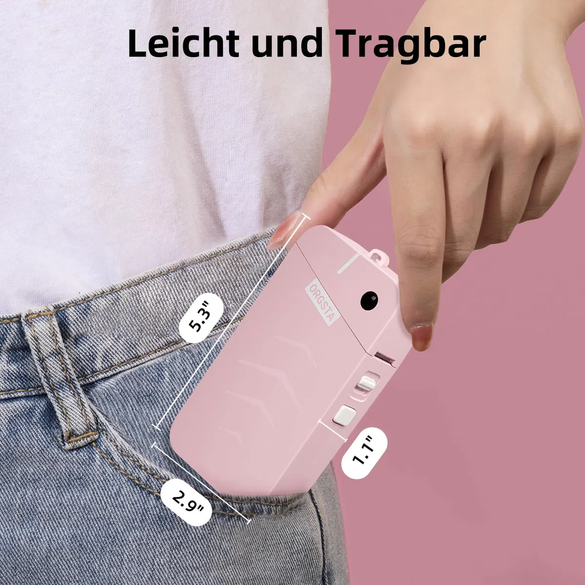 ORGSTA S001 Etikettendrucker Selbstklebend Etikettiergerät Bluetooth 2000 mAh Etikettiermaschinen Beschriftungsgerät Ettikettiergeraet Label Printer Sticker Maker Weihnachten