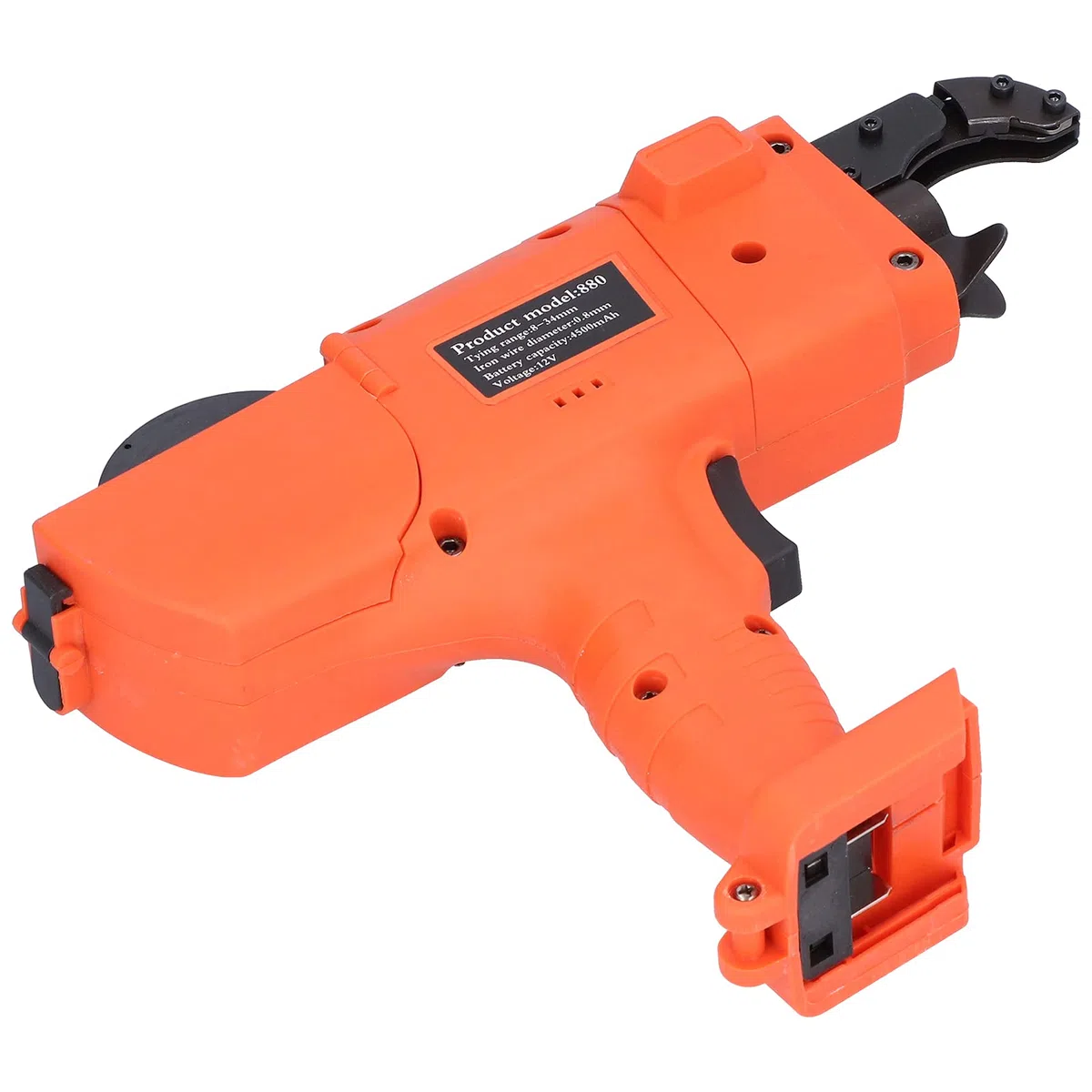 Elektrische Bindegerät, tragbar, Verstärkungsstangen, vollautomatisches Umreifungswerkzeug, AC 100-240 V (EU-Stecker, doppelte Batterien (im Lieferumfang enthalten))