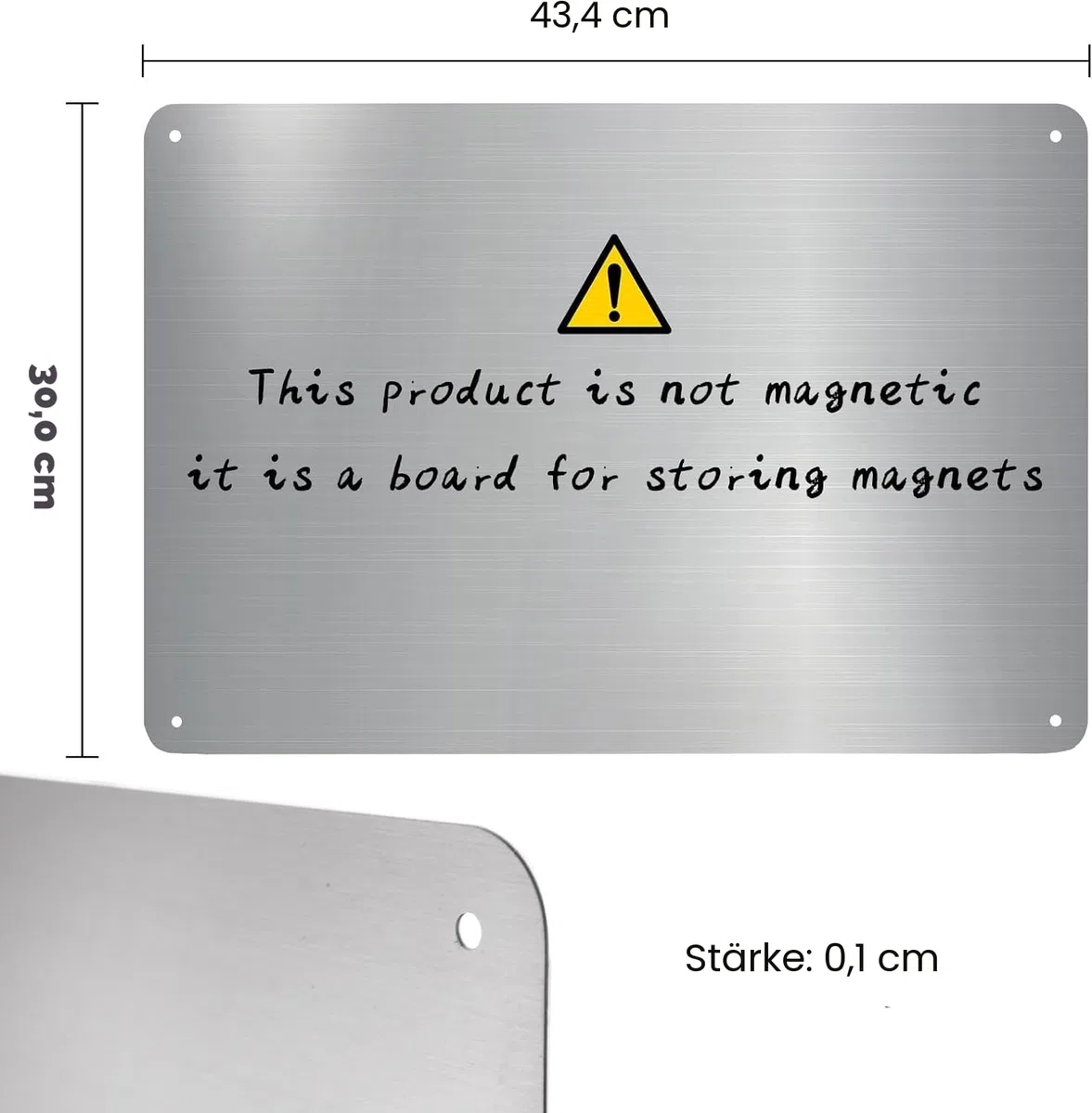 Lawei 2 Stück Magnettafel Magnetboard, 43,5 x 30 cm Magnetische Metalltafel Wandtafeln Magnetwand Magnetische Kreidetafel zum Präsentieren von Notizen, Fotos, Gewürzgläsern