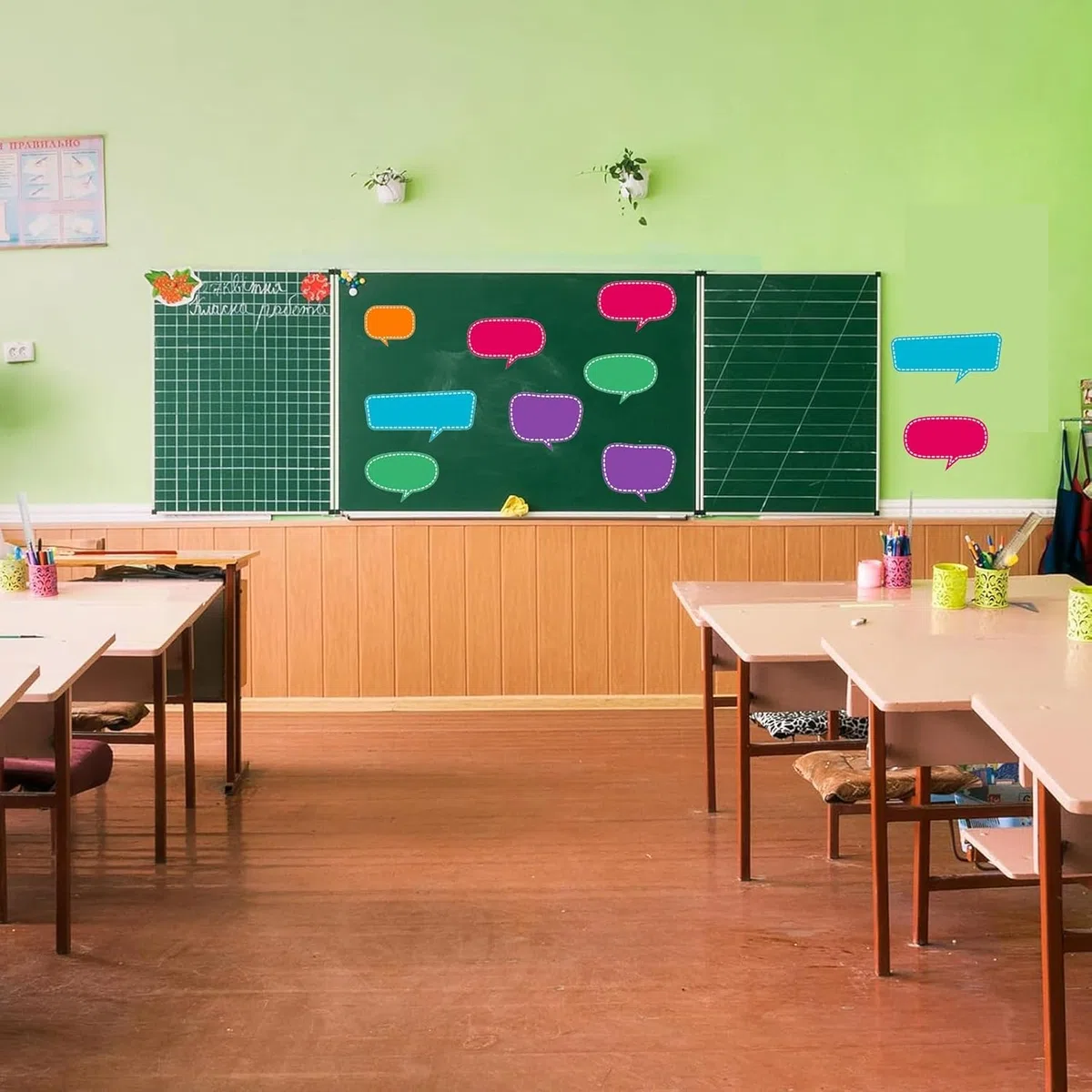 Sprechblasen-Ausschnitte, Klassenzimmer-Dekoration, 20,3 cm und 15,2 cm, sprechende Blasen-Form, Ausschnitte für Studenten, Zuhause, Büro, 48 Stück