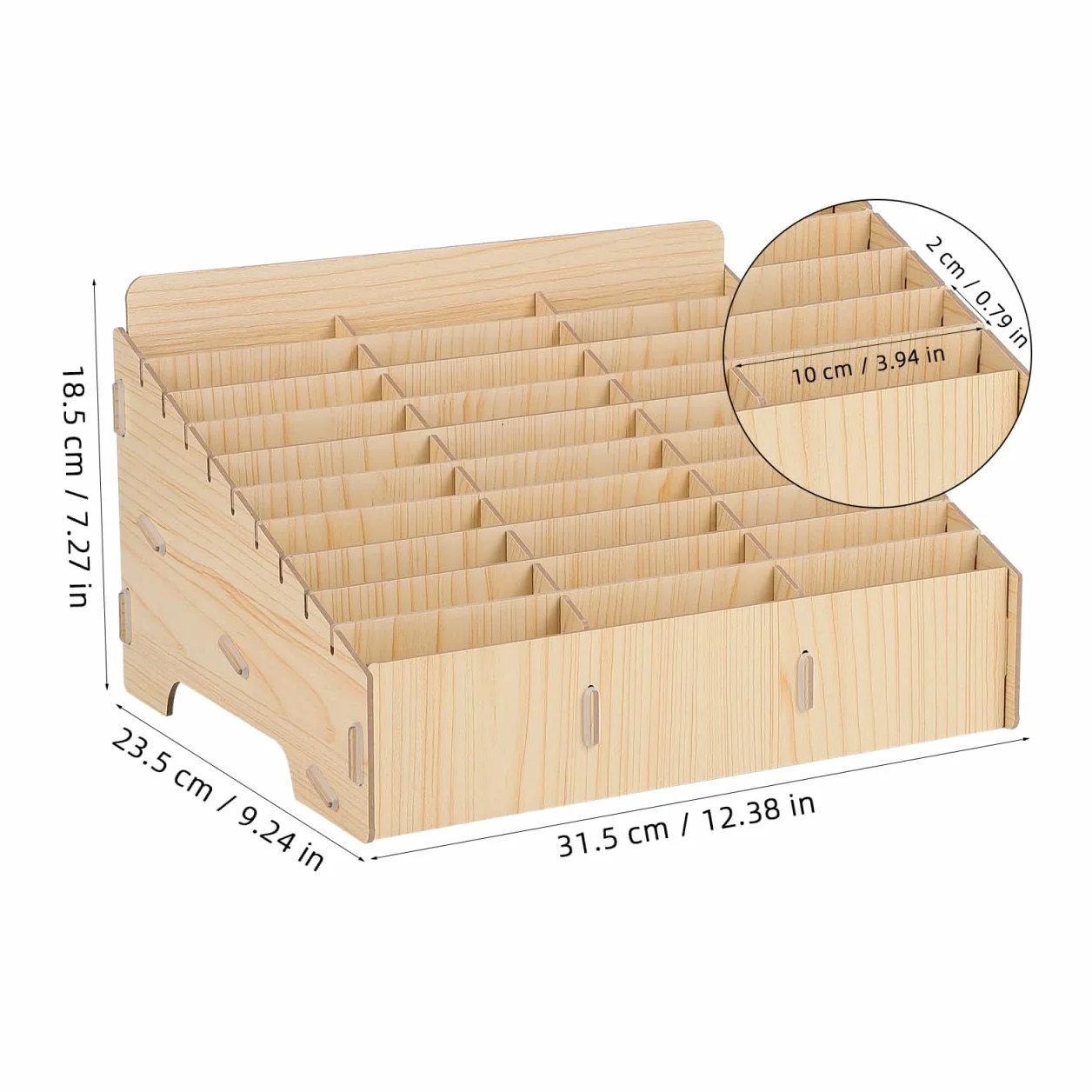 IMIKEYA Handygarage Organizer Schrank Regal Mit Schubladen Ordnungssystem Büro Schreibtisch Schule Handy Box Aufbewahrungsbox Handybox Kassettenregal 30 Fäher Handy-Aufbewahrungsbox Holz Fächer