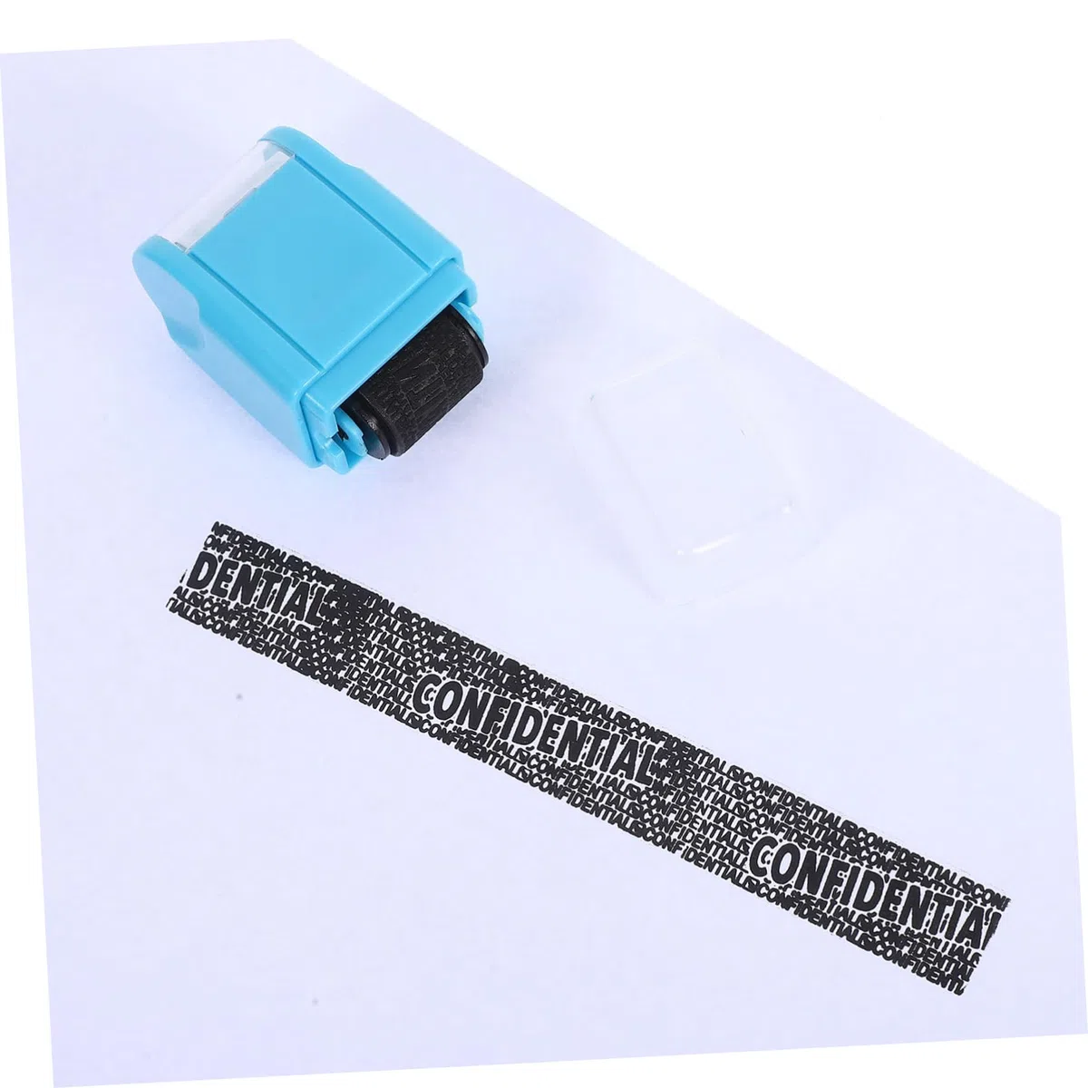 Gadpiparty Rollstempel aus Kunststoff mit Blauem Griff zum Abdecken Sensibler Informationen im Büro und Versand für Effektiven Identitätsschutz