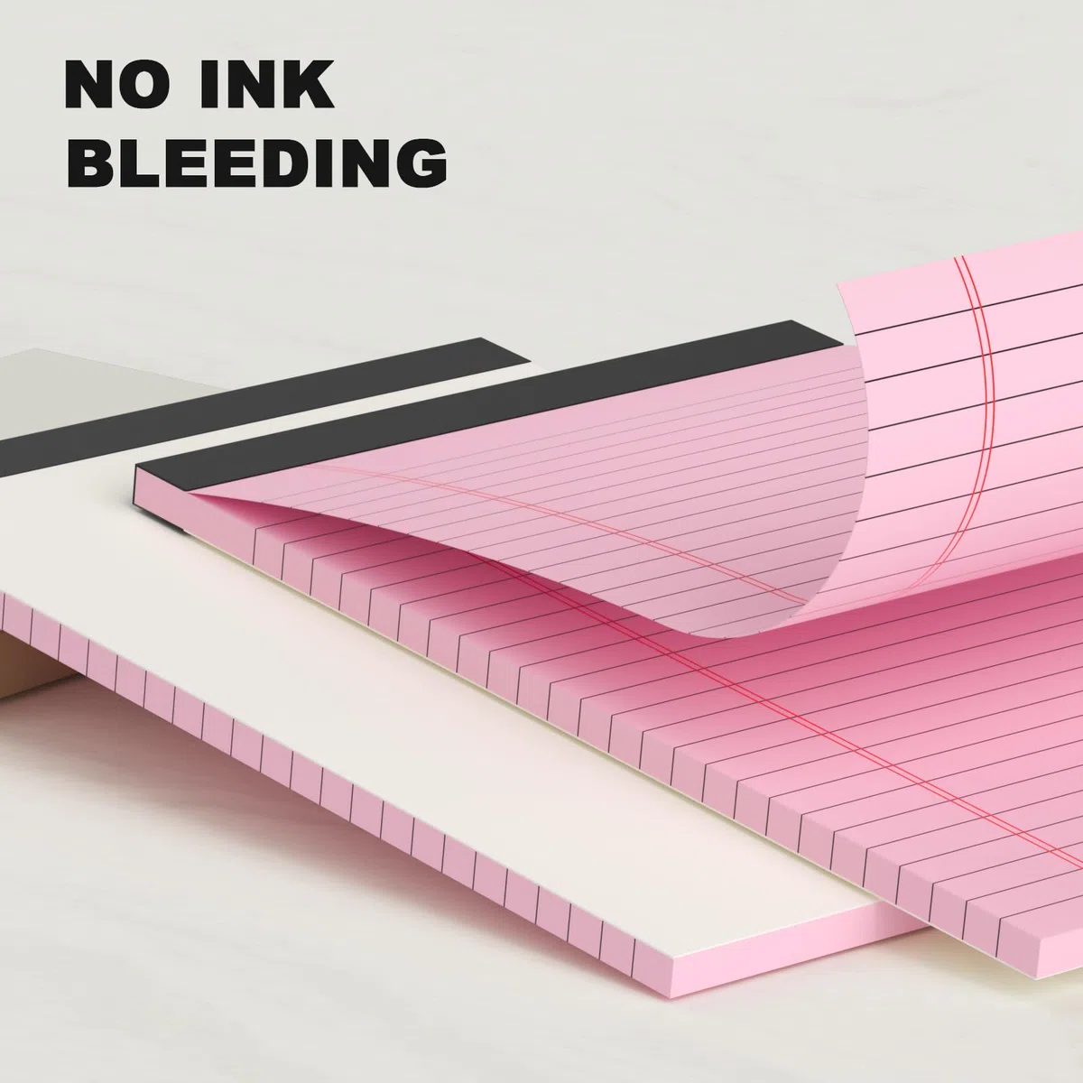 AILZFEI 6 kleine Notizblöcke, 12,7 x 20,3 cm, liniert, Pink, Notizblöcke, 6 Stück, Lernrücken-Schreibblöcke, 5 x 8 Rechtsblöcke, perforiert, schmal, liniert, rosa