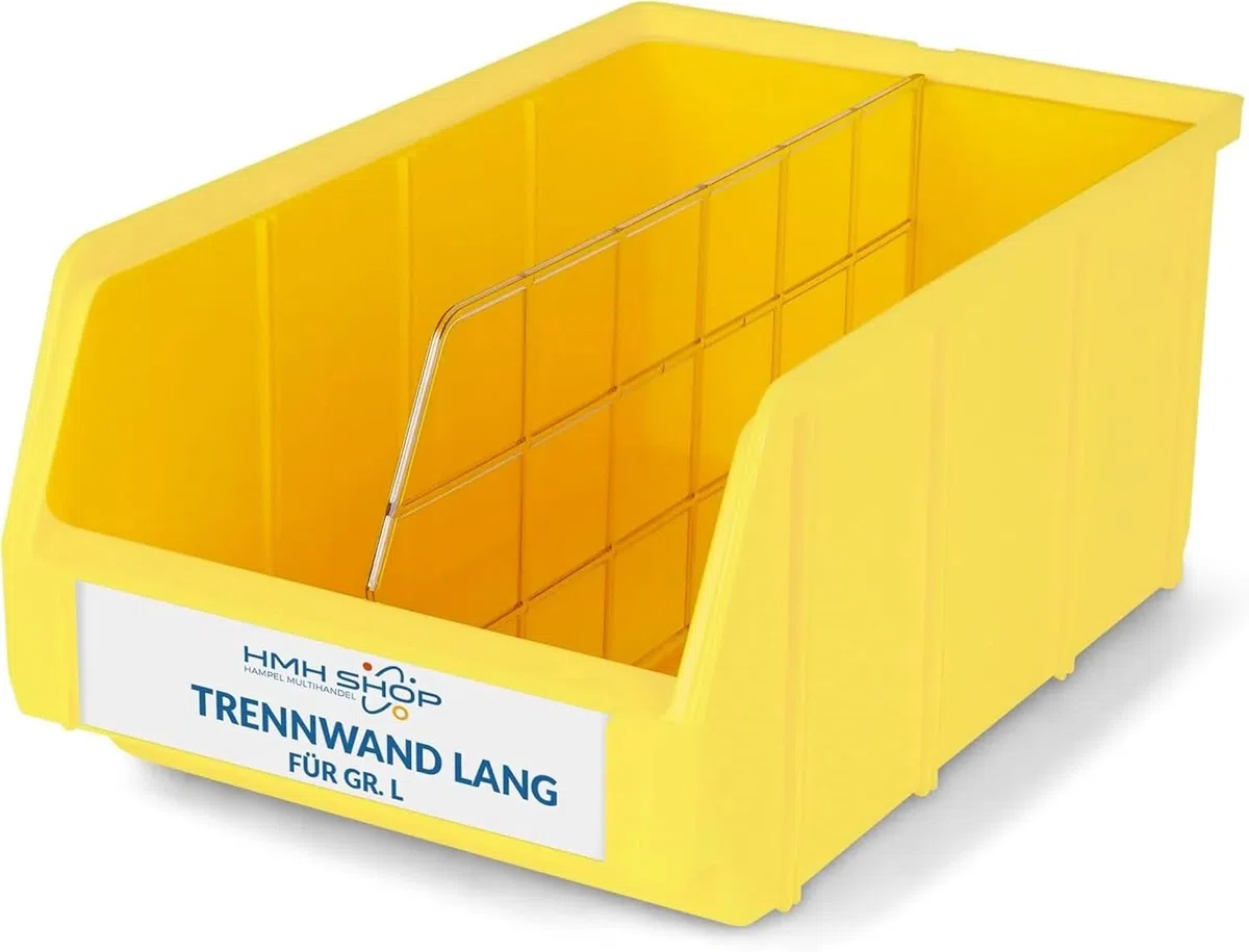 HMH 10x Trennwand Trennsteg LÄNGS für Stapelboxen der Größe L (335x209x152)