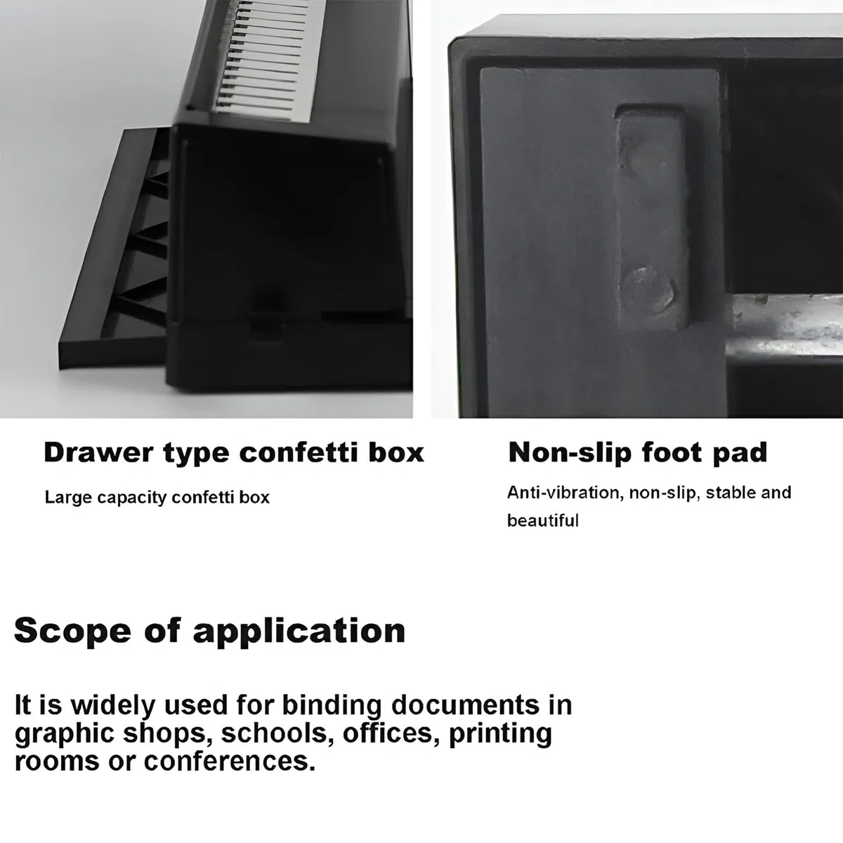 Manuelle Kammbindemaschine für A4, B5, A5 Papier, 21-fach Locher mit verstellbarem Rand, Dokument & Kalender Binder