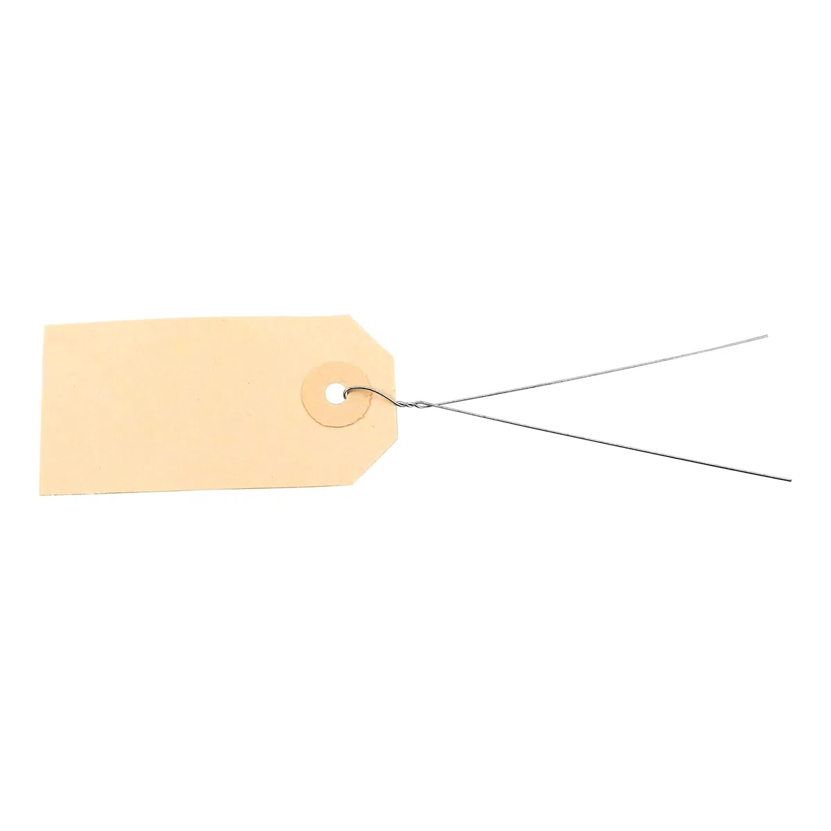 500 Warenanhänger aus Karton 40x80 mm mit Draht konfektioniert 5203010 + 690001 Stückwarenanhänger Hängeetiketten Anhängeetiketten Kartonetiketten