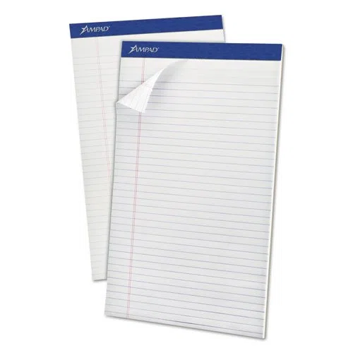 Evidence perforiert breit Rule/rot Rand Pads, 8–1/5,1 x 35,6 cm weiß, 50/Pad amp20330