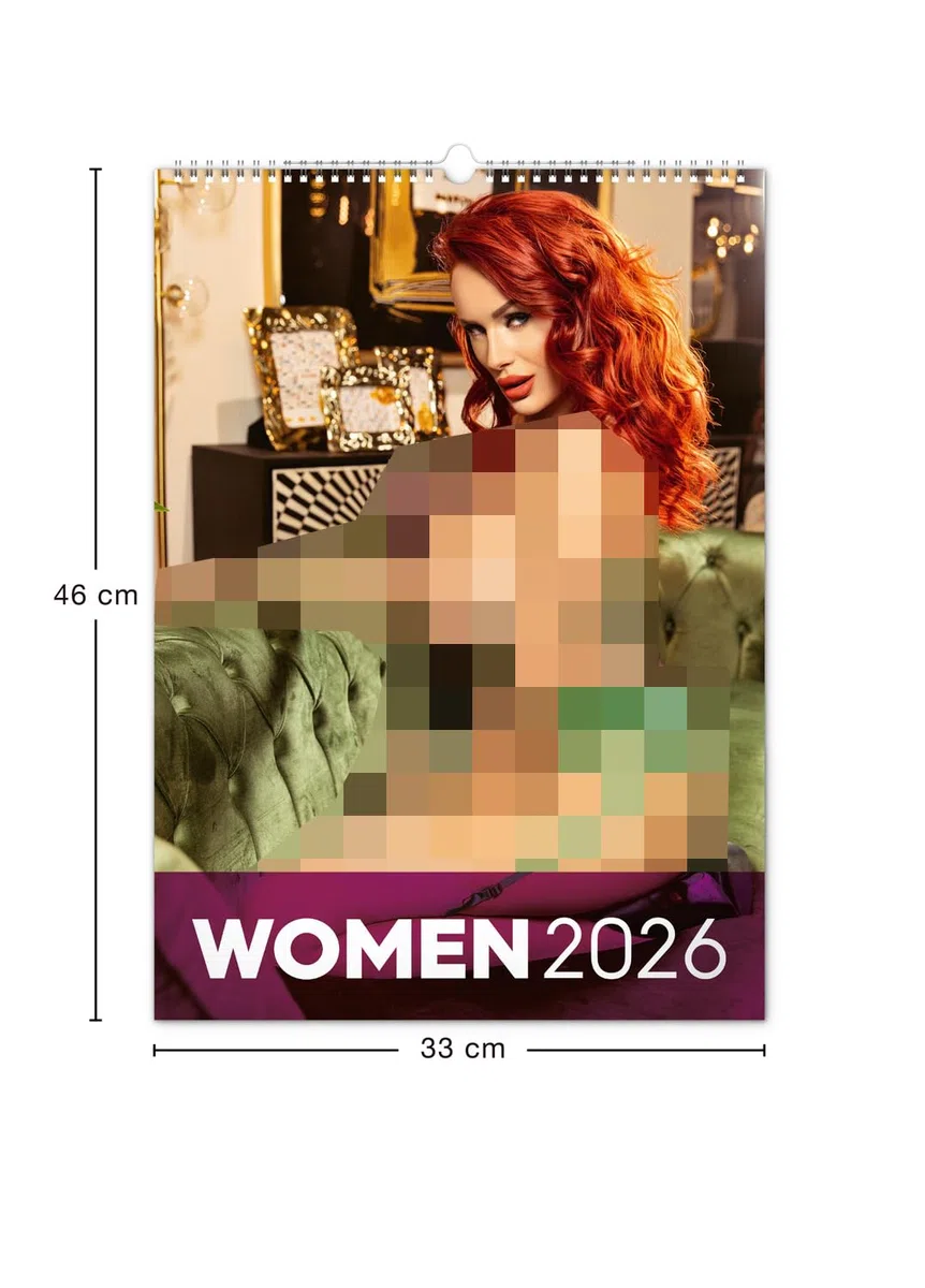 Women 2026, Wandkalender Nackte Frauen Erotik Kalender, Sexy Kalender XXX Erotiek Frauenkalender 33 x 46 cm