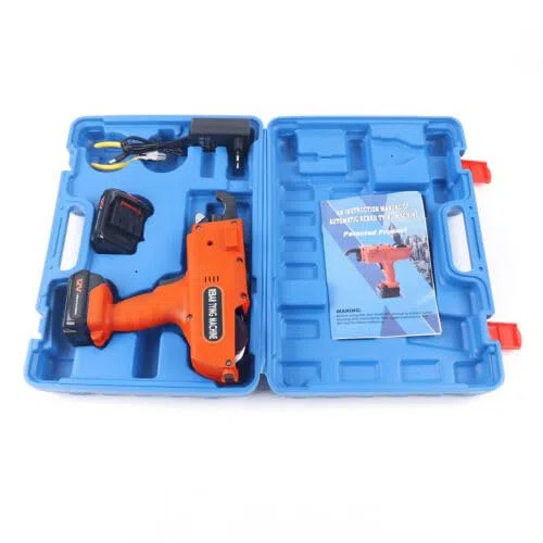 Automatische Rebar Tying Machine Stahlbeton Bindemaschine Mit Linie Akku Drahtbindemaschine FüR Bindedraht Drahtbindemaschine+Linie DrahtbindegeräT BewehrungsbindegeräT 12V 8-34mm Orange