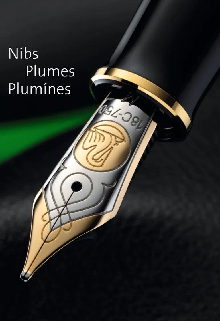 Pelikan Souverän M400 Kolbenfüllfederhalter, Schwarz/Grün