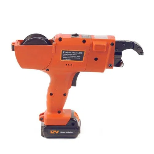 Automatische Rebar Tying Machine Stahlbeton Bindemaschine Mit Linie Akku Drahtbindemaschine FüR Bindedraht Drahtbindemaschine+Linie DrahtbindegeräT BewehrungsbindegeräT 12V 8-34mm Orange