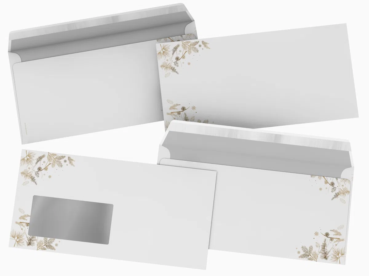 Weihnachtsbriefpapier mit Umschlägen | Tannenzapfen | 500 Blatt Motivpapier A4 und 500 Kuverts ohne Fenster | weihnachtliches Briefpapier