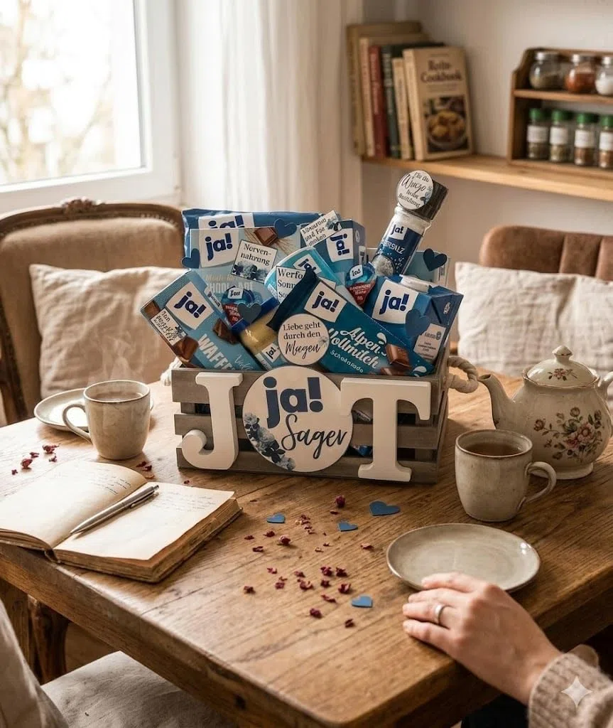 57er Set Ja Sager Korb Etiketten Aufkleber – Lustiges Hochzeitsgeschenk für Brautpaar DIY – Kreatives Verlobungsgeschenk,DIY Hochzeitsgeschenk,Geschenkkorb "Ja" Hochzeitskorb,Hochzeitsdeko Sticker mit