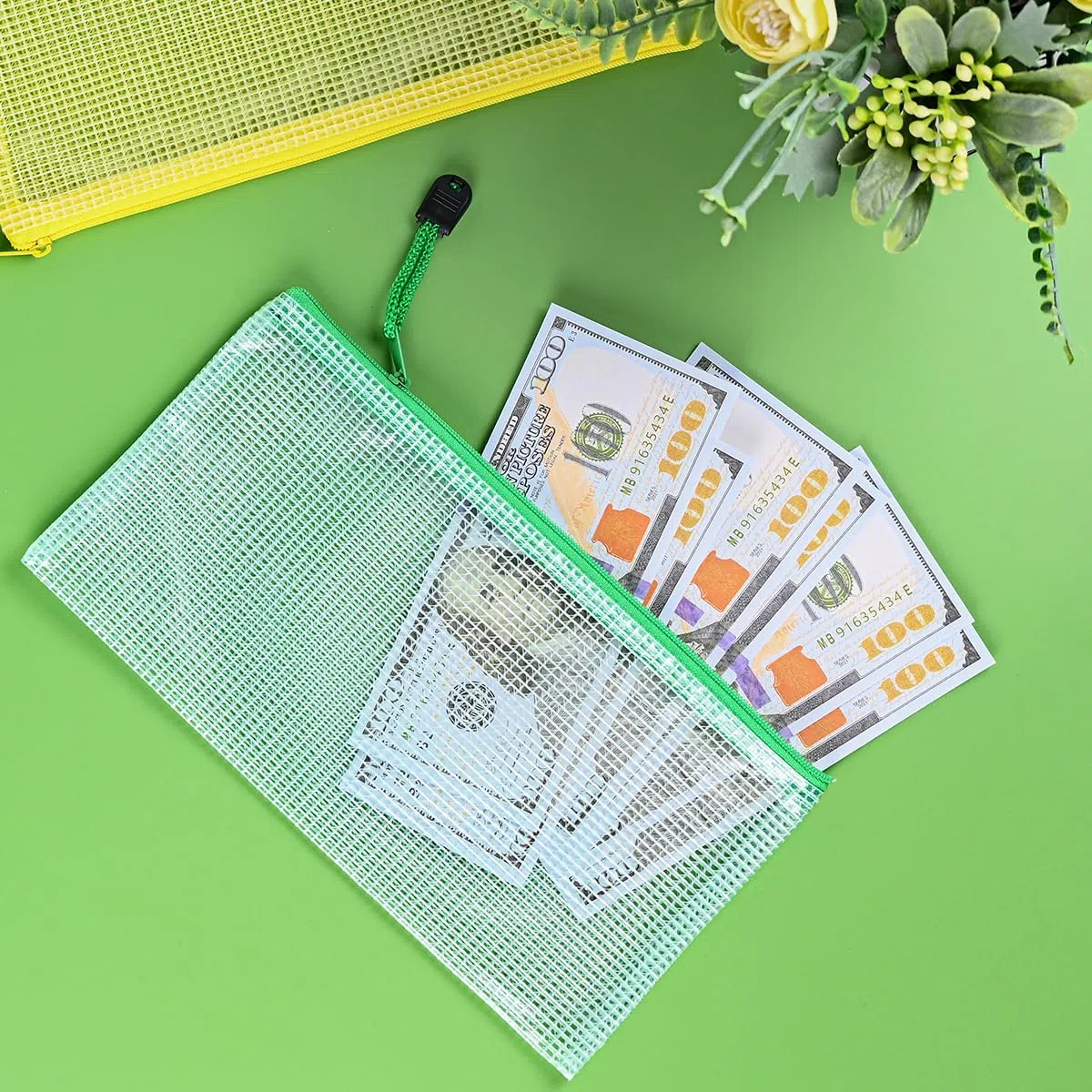 20 Stück Kleine Tasche mit Reissverschluss, 240x120 mm Stifteetui Reißverschlusstasche Dokumententasche Kunststoff Zip Beutel für Quittung, Arzneimittel, Schreibwaren und Allerlei Kleinkram